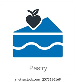 Pastry and cookie icon concept