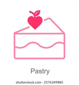 Pastry and cookie icon concept