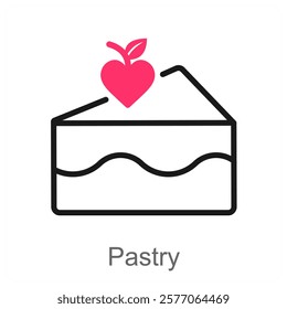 Pastry and cookie icon concept