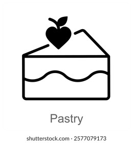 Pastry and cookie icon concept