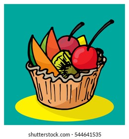 pastry cute vector