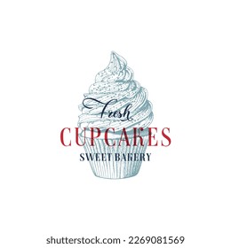 Pastry desserts and sweet cakes sketch lettering for patisserie or cafeteria and bakery cafe. Vector calligraphy for chocolate cupcake, tiramisu or muffin and cheesecake for pastry shop
