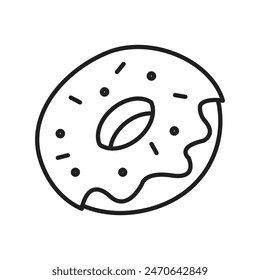 Pastry Doughnut Icon for Breakfast, Snacks, and Sweet Delights
