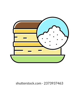 pastry flour color icon vector. pastry flour sign. isolated symbol illustration