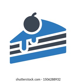 pastry glyph colour vector icon