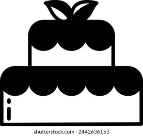 Pastry glyph and line vector illustration