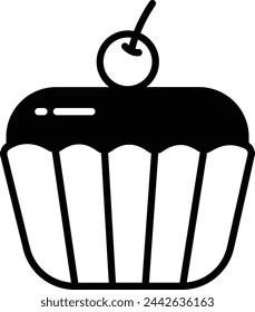 Pastry glyph and line vector illustration