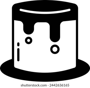 Pastry glyph and line vector illustration