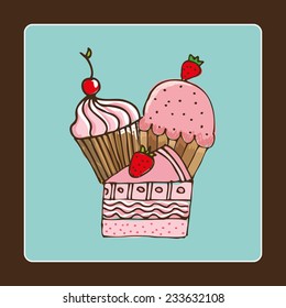 pastry graphic design , vector illustration