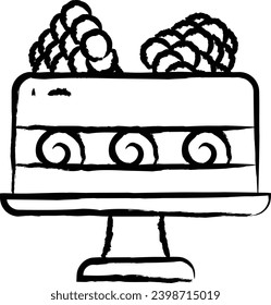 Pastry hand drawn vector illustration