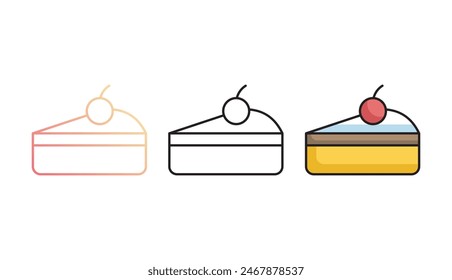 Pastry icon design with white background stock illustration