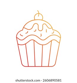 pastry icon with white background vector stock illustration