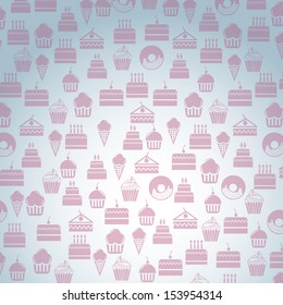 pastry icons over blue background vector illustration