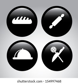 pastry icons over gray background vector illustration