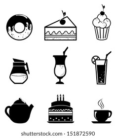 pastry icons over white background vector illustration 