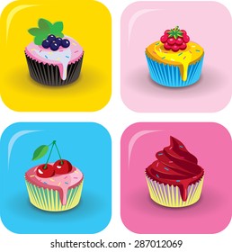 Pastry Icons Set