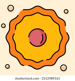 Estilo plano del diseño de la ilustración de la repostería, perfecto para el diseño del tema del postre