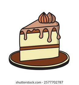 Pastry Mocha Cake doodle art