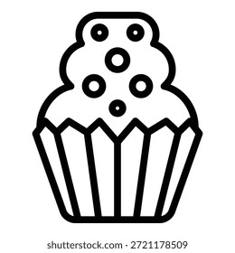 Ícone de bolinho de massa. Contorno Bolinho ícone de vetor de bolinho para web design isolado no fundo branco
