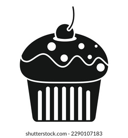 Pastry muffin icon simple vector. Cake food. Cute nutrition