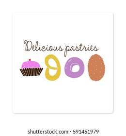 pastry on a white background