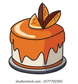  Pastry Orange Cake doodle art