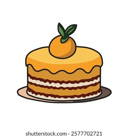  Pastry Orange Cake doodle art