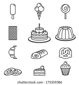 Pastry outline icon 