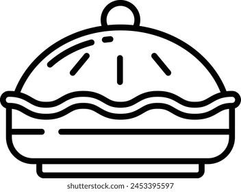Pastry outline icon vector illustration