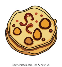 Pastry Pancake Doodle Art Delicious