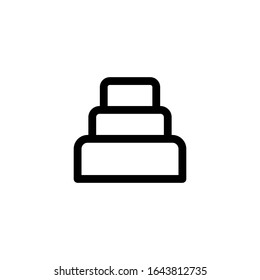 pastry party cake icon in flat style isolated. Vector Symbol illustration.