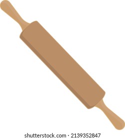 Pastry rolling pin, illustration, vector on a white background.
