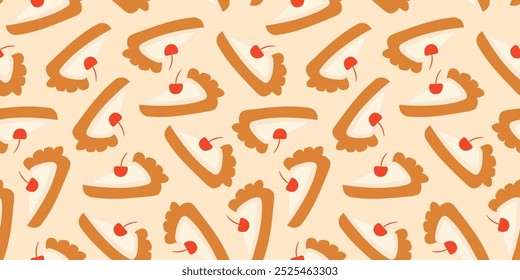 pastry seamless pattern with cakes. cookie pattern background. cake pattern background. cake background.