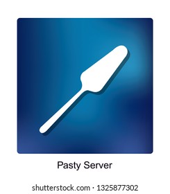 Pastry Serving on blue background