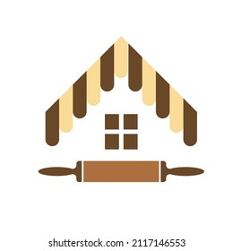 pastry shop vector icon isolated on white