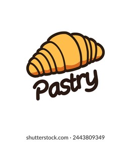 pastry snack meal food delicious sticker t shirt vector illustration template design