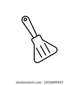 Pastry spatula icon simple, line vector isolated on white background. trendy and modern design	