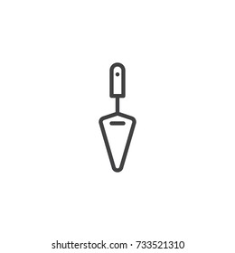Pastry spatula line icon, outline vector sign, linear style pictogram isolated on white. Symbol, logo illustration. Editable stroke