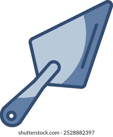 pastry spatula vector icon transparent background. replaceable blue color design