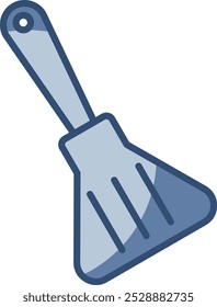 pastry spatula vector icon transparent background. replaceable blue color design