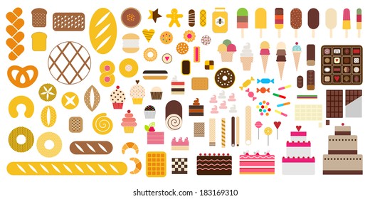 Pastry & Sweet icon set