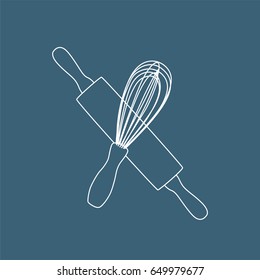 Pastry utensils icon, vector illustration design. Cookware collection.