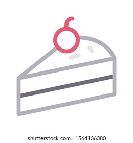 pastry vector colour line icon 