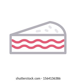 pastry vector colour line icon 