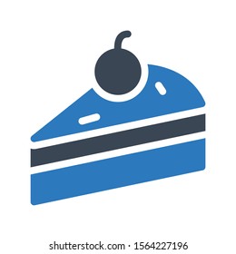 pastry vector glyph colour icon 
