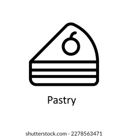 Pastry Vektor       Umrisssymbole. Einfache Stockillustrationsmaterial