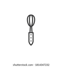 Icono de la línea de whisky pastelero. signo de estilo lineal para concepto móvil y diseño web. Icono vectorial del contorno del mezclador de huevos. Símbolo, ilustración del logotipo. Gráficos vectoriales