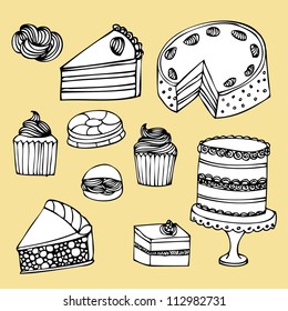 pastry/desserts vector/illustration