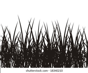 pasture silhouettes, individual objects, very easy to edit
