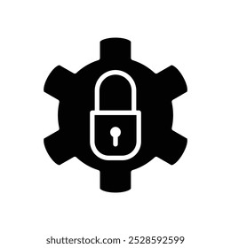 pasword setting solid icon vector design good for web or mobile app